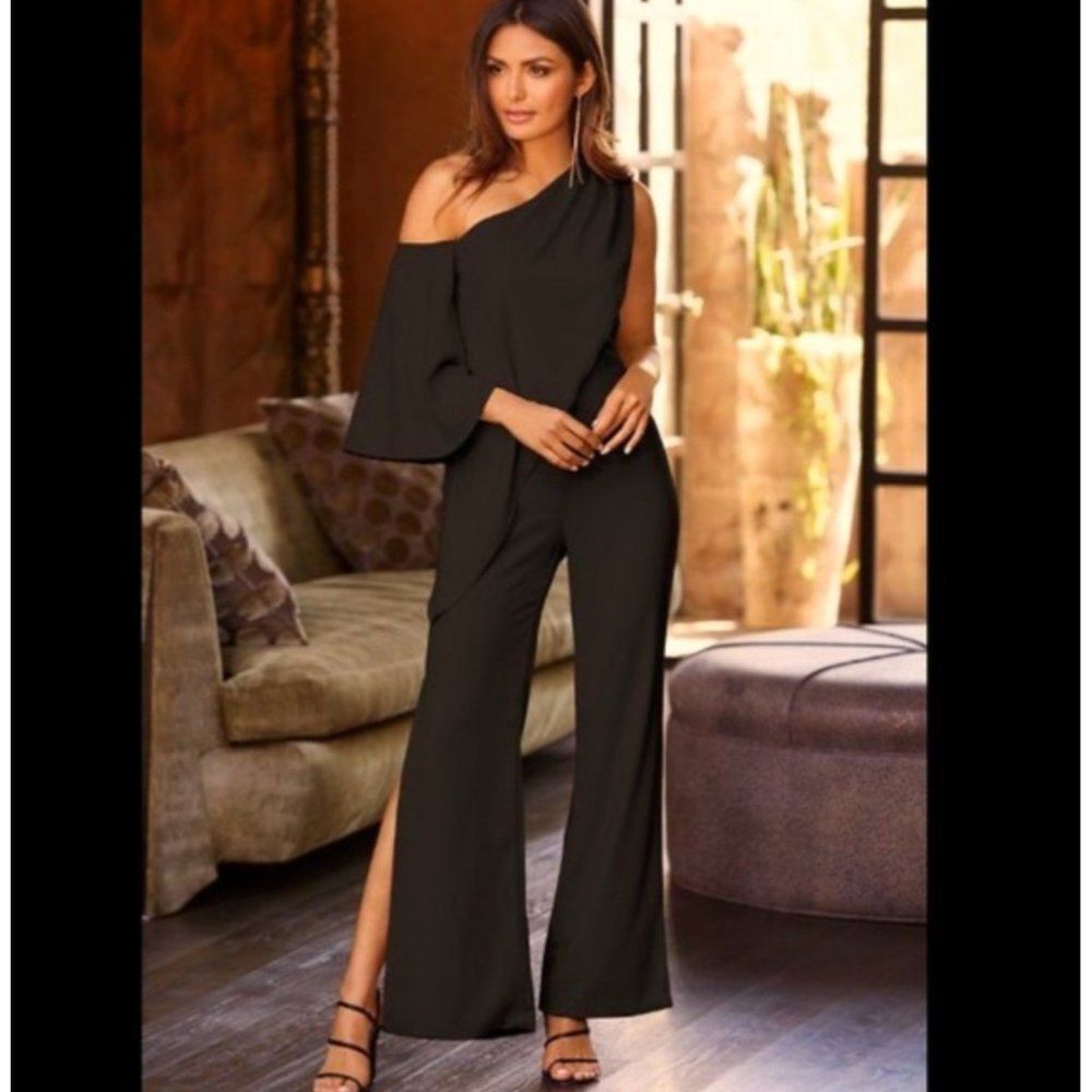 Alexia Admor for Boston Proper Off Shoulder Split Leg Jumpsuit NWT